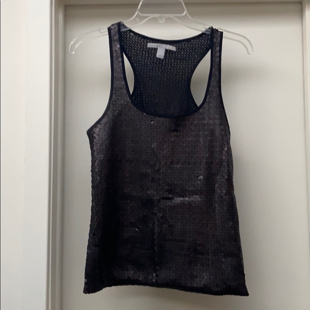 Old navy black sequin top size small